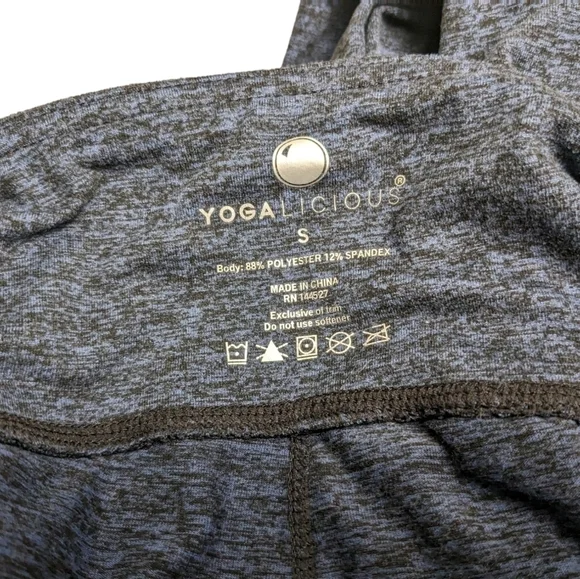 Yogalicious Navy Blue Small Workout Yoga Pants Leggings Stretchy Fitness Active - Picture 2 of 5